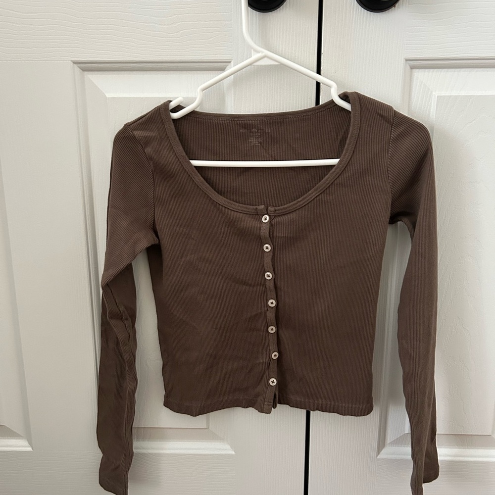 Brandy Melville Scoop neck Long sleeve